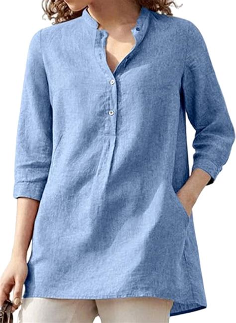 Amazon.com: Oversized Linen Shirts For Women.